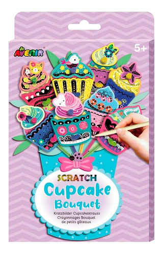 Juguete Niñas Set De Arte Y Diseño Ramo Cupcake Para Raspar