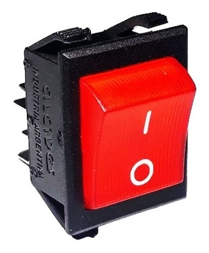 Llave Tecla Interruptor Neon Rojo Termotanque Alcides 1872