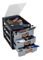 Comprar Caixa Organizadora 7080 Com 3 Gavetas Organizador Gaveteiro no Mercado Livre