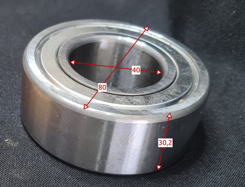 Rolamento De Esferas Duas Carreiras: 5208 Zz / 40x80x30.2