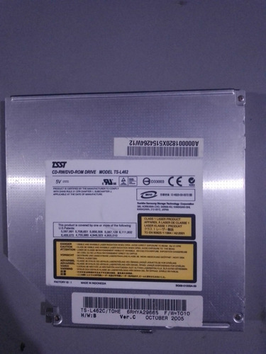 Lector Dvd Tsst Modelo: Ts-l462 (Usado)