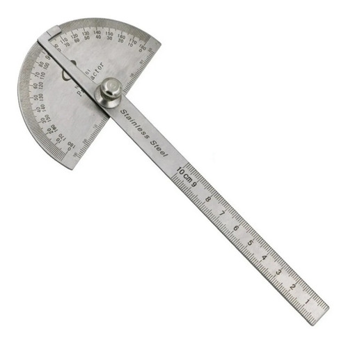 Imagen 1 de 4 de Goniómetro Regla Transportador De Angulos 180° Metalica
