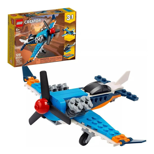 Set de construcción Lego Creator Propeller plane 128 piezas  en  caja