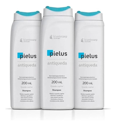  3 Shampoo Pielus Antiqueda 200ml