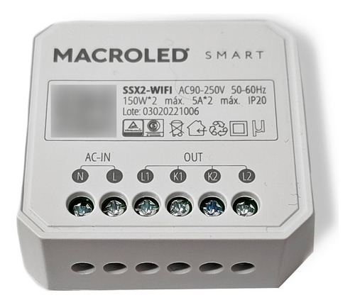 Interruptor Macroled Smart Switch-wifi 250w 5a Por Canal