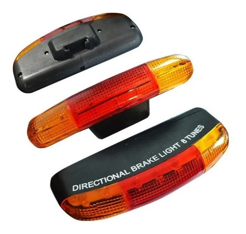 Imagem 3 de 5 de Lanterna Sinaleira Sg Brake Ligth Seta Buzina 8 Sons Bike