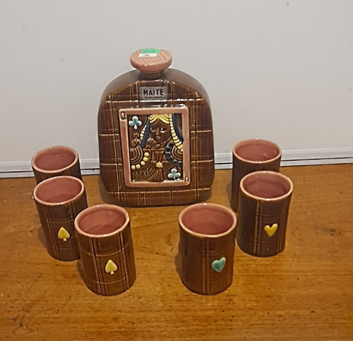 Botellon Con 6 Vasitos ( Juego) ( Precio X El Lote )