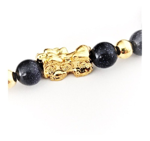 Imagen 3 de 4 de Brazalete Negro Protección Riqueza - Fengshui - Piuxiu 23 Cm