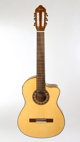 Violão Nylon Eletroacústico Valencia Nylon Cutway Vc304cet Cor Antique natural Orientação da mão Direita