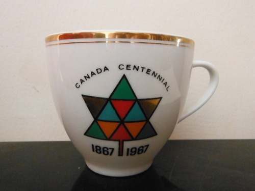 Taza Centenario Canada 1967 Souvenir Porcelana Retro Vintage
