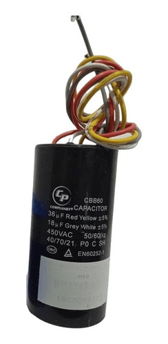 Capacitor Lavadora Asiática 36+18uf 450v 