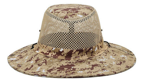 Sombrero De Sol De Camuflaje De Malla Con Protector Solar In