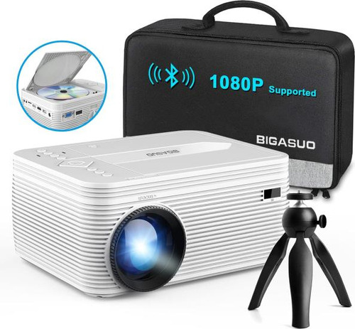 Proyector Bluetooth Bigasuo Hd 9000l Reproductor De Dvd Inco