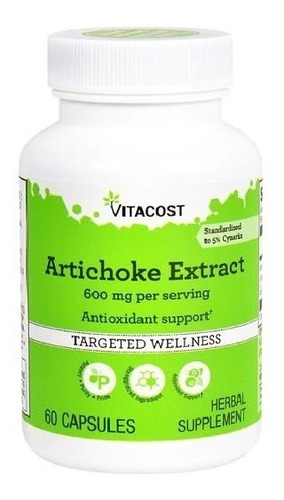 Alcachofa Artichoke Extract 600 Mg 60 Capsulas De Vitacost