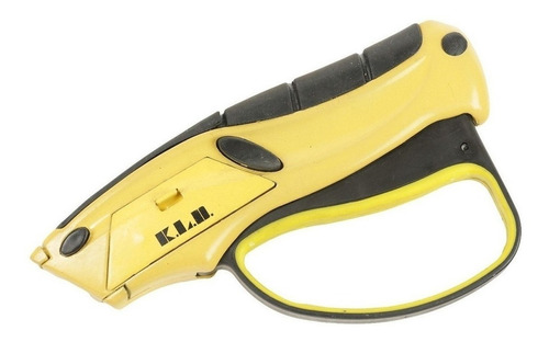 Cutter Trincheta Fijo Cambio Rápido Cuerpo Metálico Kld2110 Color Amarillo