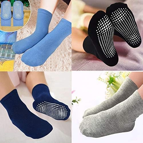 6 Pares De Calcetas Para Niños Antiderrapantes Multicolor