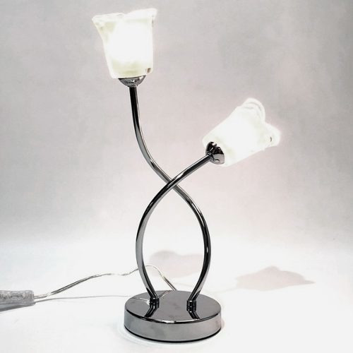 Lampara De Mesa Living Veladora, Portatil Mesa, 2 Luces