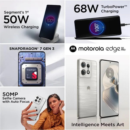 Motorola Edge 50 Pro + Cargador Inalambrico Edicion Limitada Moonlight Pearl (Usado)