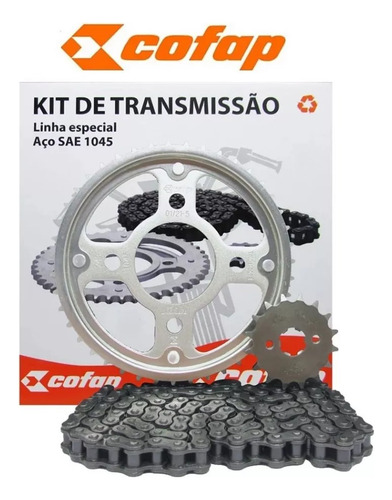 Kit Relação Tração Ybr 125 E Factor 2003 À 2016 Cofap