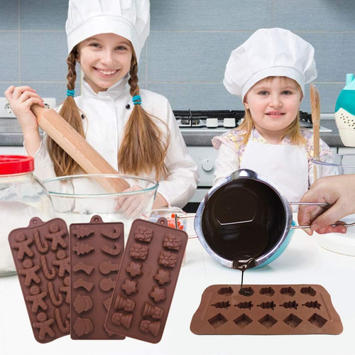 Moldes De Silicona Para Dulces De Chocolate, 4 Paquetes De M