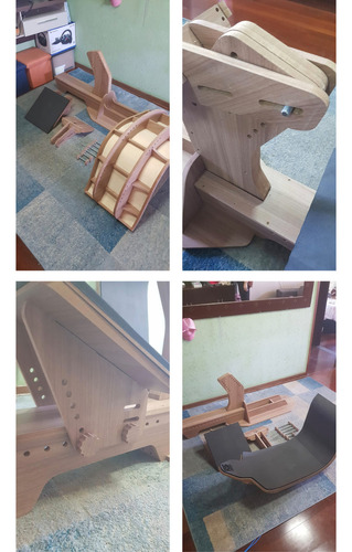 Cockpit Simulador Completo G29 Suporte Volante Assento Pedal Cor Mdf Madeirado