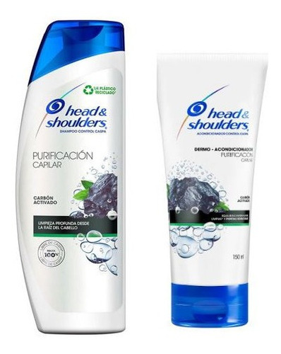 Head & Shoulders Shampoo 375 Ml + Ac. 150 Ml Carbon Activado