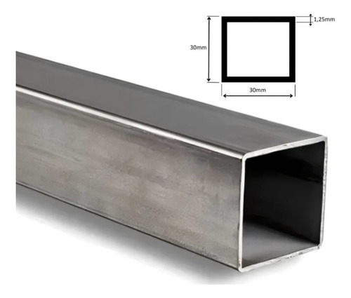 Tubo Quadrado Metalon Galvanizado 30x30 (18) 1,25 Com 1m