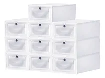 Comprar Pack 10 Zapateras Organizador De Zapatos Caja Apilables