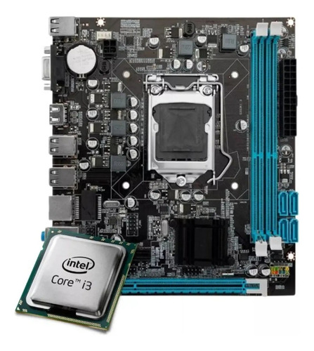 Kit Processador I3 + Placa Mae H61 1155 Ddr3 Com