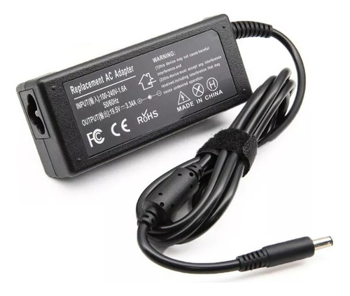 Fonte Carregador Para Dell Modelo:la65ns2-01 19,5v 3,34a 65w Cor Preto