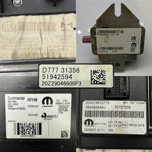 Kit Code Modulo Injeção Jeep Compass Serie S T270 1.3 21/22 (Usado)