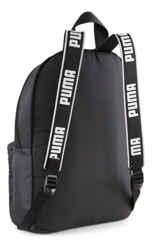 Mochila Puma Unisex 9010801 Color Negro Diseño de la tela Liso