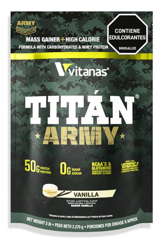 Titan Army 5lbs - Proteina Aumento De Volumen - Sin Azúcar