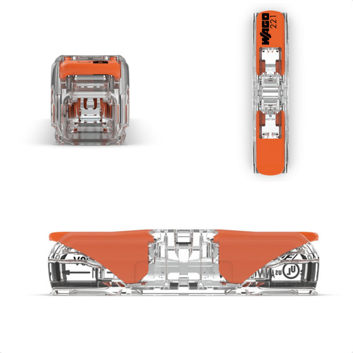 Kit 10 Conector Compacto Emenda 2 Fios Inline 4mm² 32a Wago