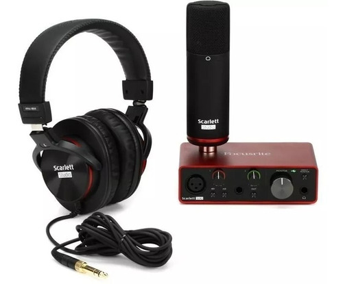 Kit Interface De Áudio Focusrite Scarlett Solo Studio 3 Ger