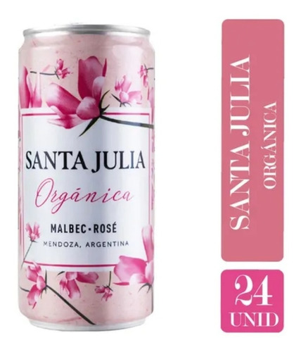 Vino Santa Julia Organica Malbec Rose 269 Ml. Pack X24