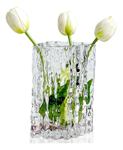 Jarrón De Cristal De Vidrio Aoderun Jarrón De Flores Grandes