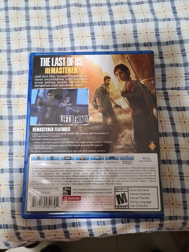 The Last Of Us Remastered Para Ps4 (Usado)