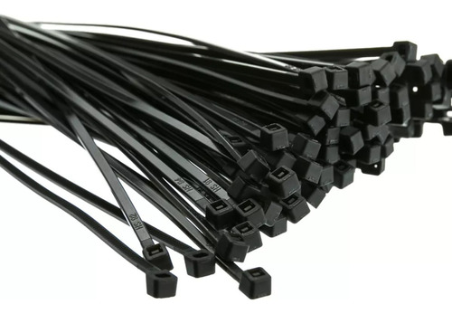 Tirrap Tirraje Amarre Plástico Cable 30 Cm Negro 100 Und