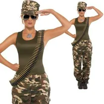 Comprar Disfraz Militar Ejército Soldado Gorra + Cinturon De Balas