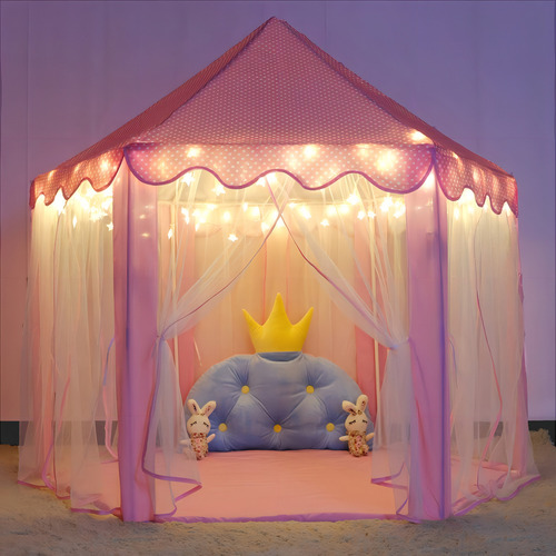 Castillo De Princesa Con Estrellas Led Para Niñas Y Niños