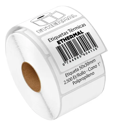 comprar Etiquetas Autoadhesivas Polipropileno 50x30 Mm - 2500 Un