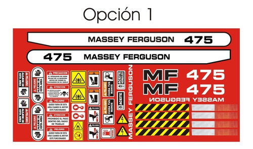 Calcomanías Para Tractor Agricola Massey Ferguson 4275