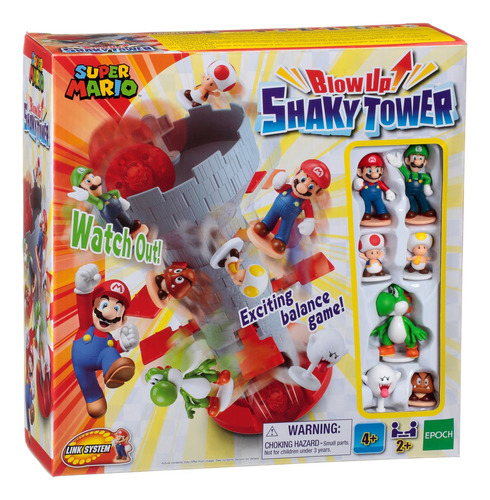 Juego De Mesa Super Mario Torre Con 7 Figuras Coleccionables
