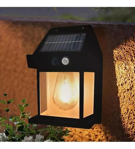 Clm Lámpara Solar De Tungsteno Impermeable Con Sensor