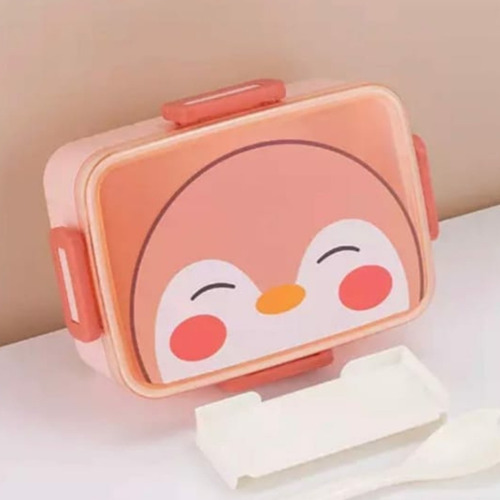 Lonchera escolar infantil para niños con separadores, diseño naranja