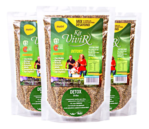 Kit Vivir Nutri Mix Semillas Y Hierbas 230 Grs - 3 Unidades 