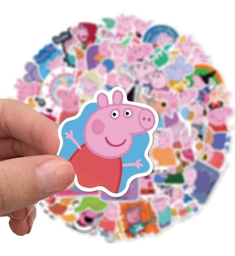 Imagen 4 de 5 de Peppa Pig - Set 50 Stickers / Calcomanias / Pegatinas