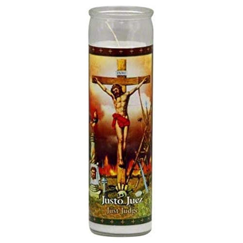 Jesus On The Cross Just Judge White - Juego De 2 Velas ...