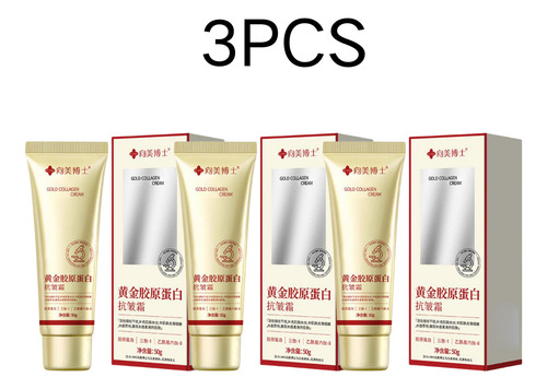 Crema Antiarrugas Con Colágeno Recombinante Dorado, 3 Unidad